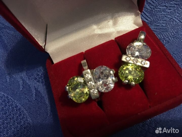 Набор кольцо и подвеска /серебро 925