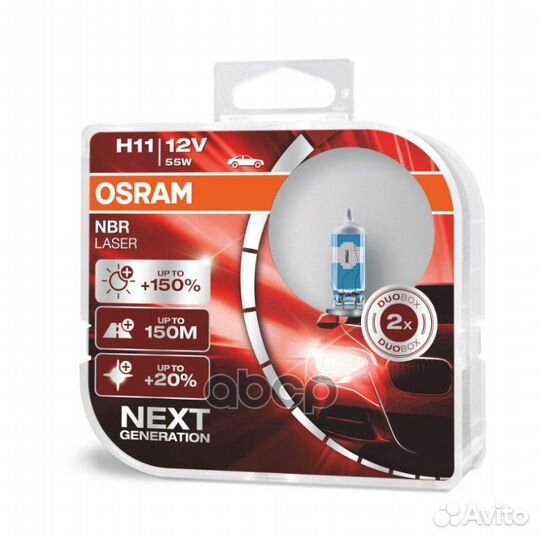 Лампа 12V H11 55W PGJ19-2 osram night breaker