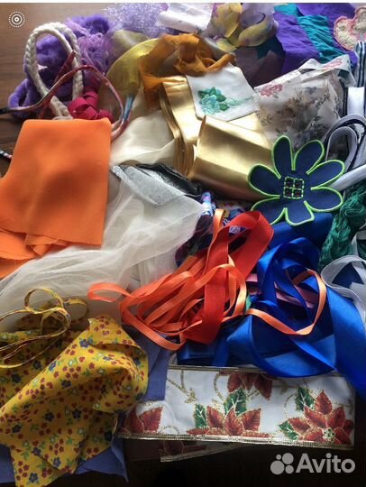 Пакет с отрезками тканей, для творчества и хобби
