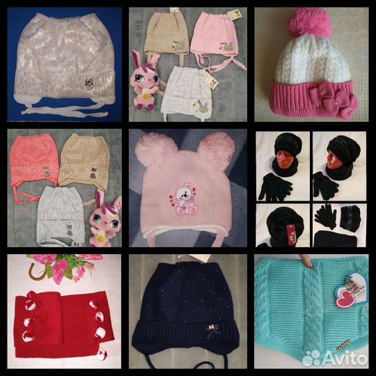 Шапки, шлемы, комплекты шапка+снуд весна