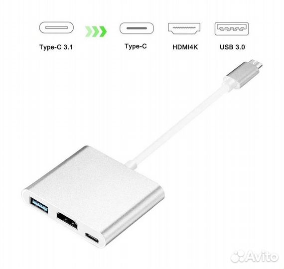 Адаптер USB 3.0 hdmi type C