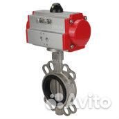 Затвор дисковый поворотный DN.ru WBV3131E-2W-Fb-H Ду100 Ру16, корпус - нержавеющая сталь 304, диск