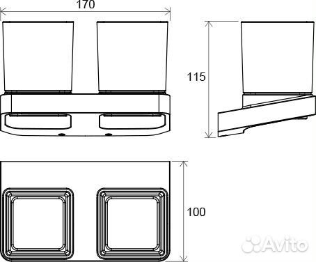 Стакан Ravak 10 X07P322, хром