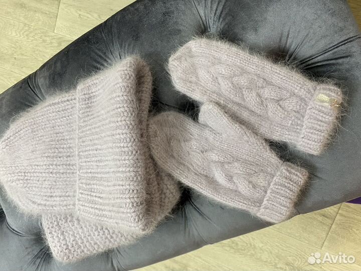 Комплект вязанный из пуха норки