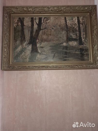 Продаю антикварную картину маслом,н/х, пейзаж