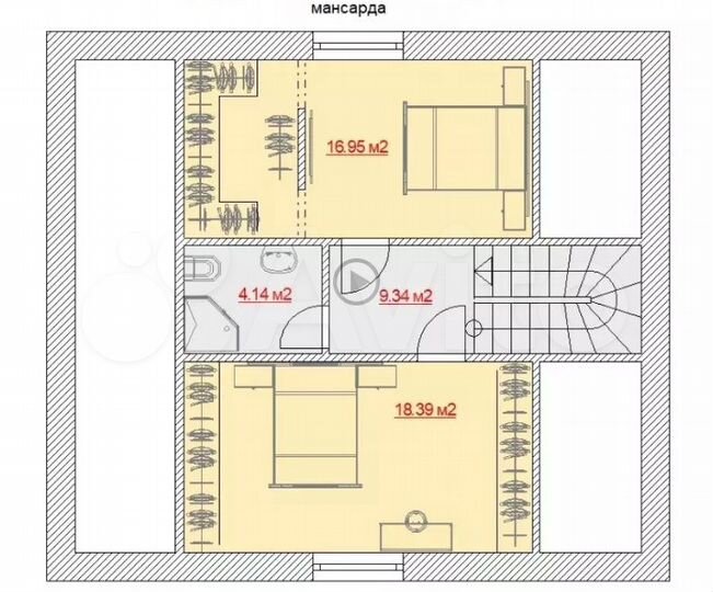 Коттедж 112 м² на участке 7 сот.