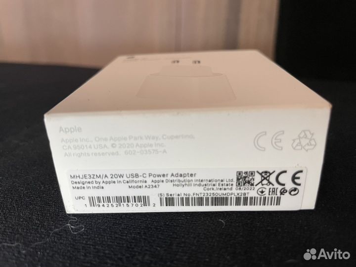 Блок питания apple 20w