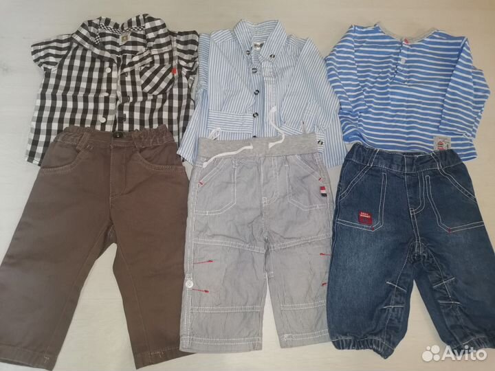 Фирменная одежда для мальчика пакетом 62-68