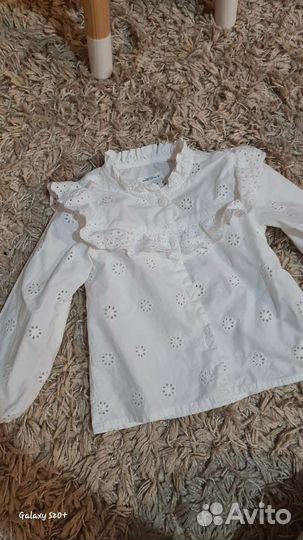 Блузка рубашка для девочки 80 86