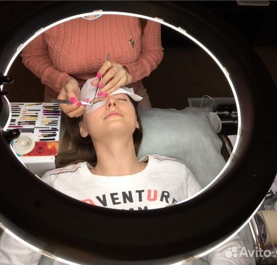 Кольцевая лампа 45см со штативом