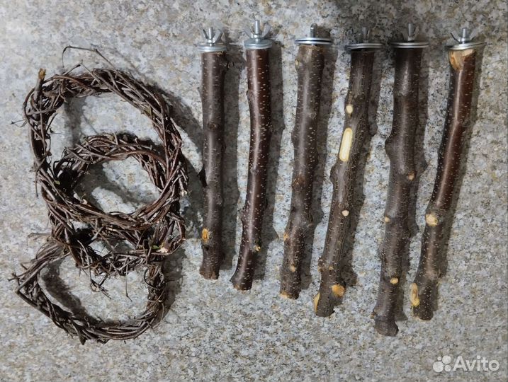 Клетка для попугая, вольер, жердочки из дерева