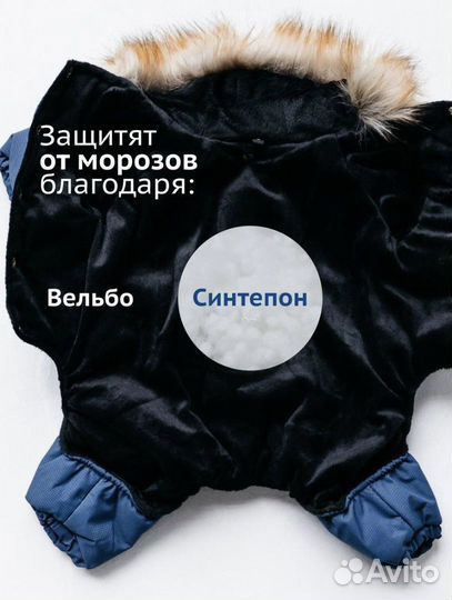 Комбинезон для маленькой собаки зима