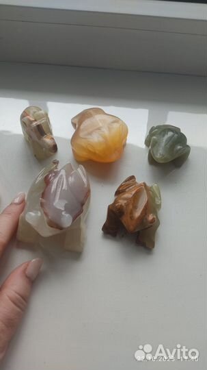 Оникс, сардоникс фигурки новые, 1 лот