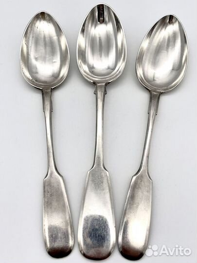 Столовые ложки 3 шт. Серебро 84 проба