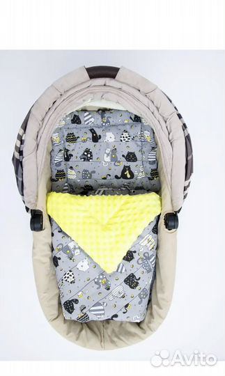 Комплект в коляску подушка матрас одеяло