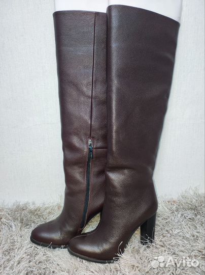 Сапоги трубы натуральная кожа