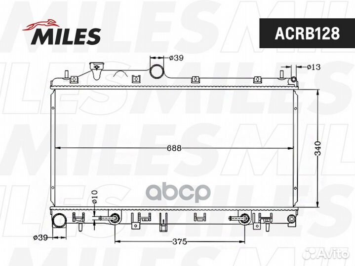 Радиатор subaru forester 2.5 08- acrb128 Miles