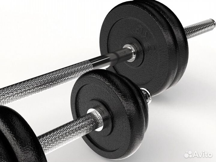 Гантели и штанга набор unixfit в кейсе 50kg