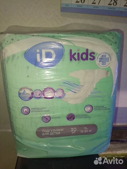 Памперсы для детей id kids 30шт. XL 15-30 кг