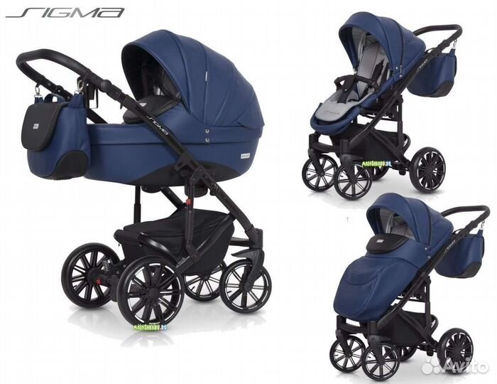 Модульная коляска 3 в 1 Экокожа