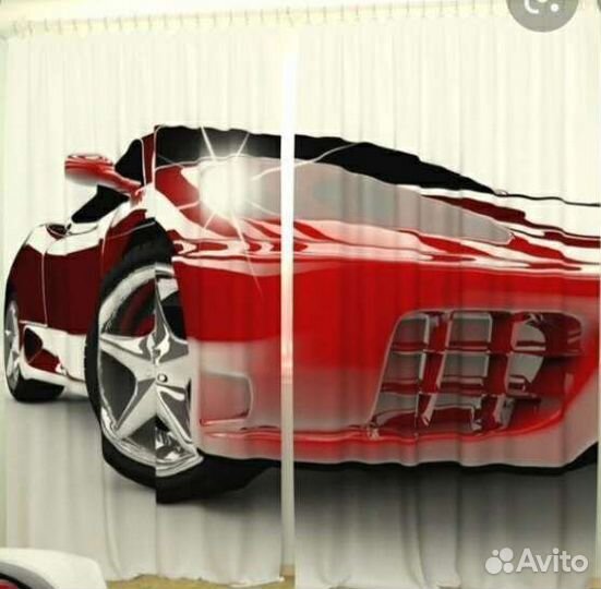 Фотошторы блэкаут Феррари