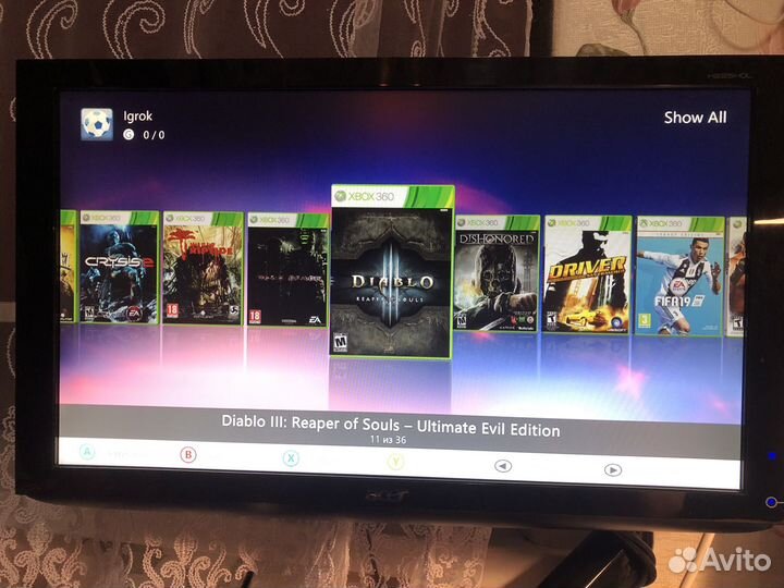 Xbox 360 slim прошитый 250Гб с играми