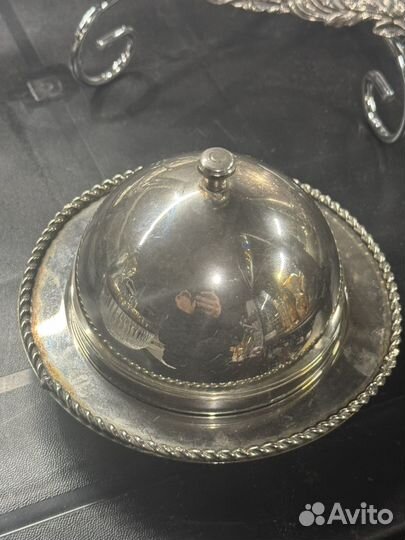 Масленка с вставкой из стекла