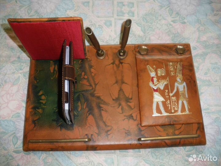 Письменный прибор (кожа 100), винтаж 60г