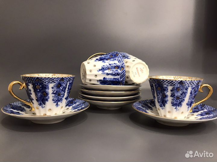 Цветное стекло,Богемия,сервиз чайный,Ваза Серебро