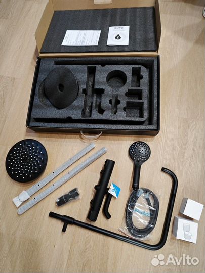 Душевая система с тропическим душем и термостатом