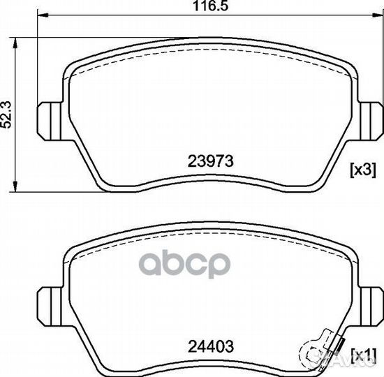 Колодки тормозные дисковые перед suzuki SWI