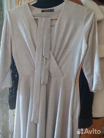 Блестящее вечернее платье 44 46