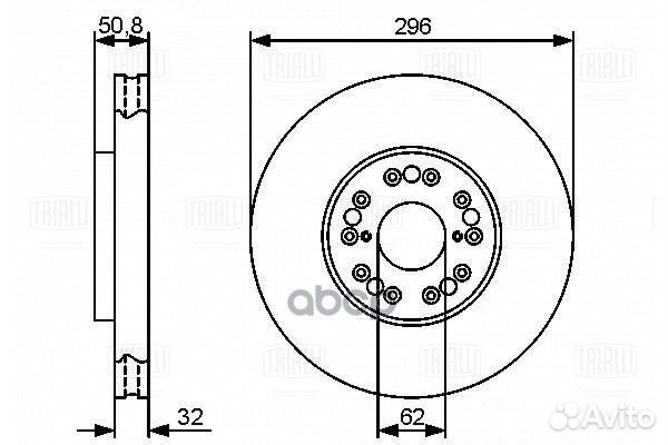 Диск тормозной для а/м Toyota Mark II X110