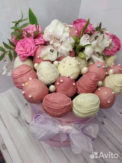 Букет из клубники в шоколаде