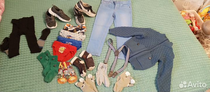 Вещи и обувь на мальчика 110-116см