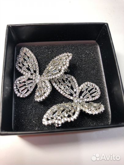 Серьги бабочки новые