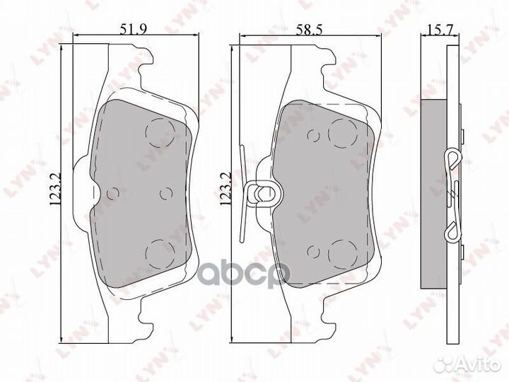 Колодки тормозные ford focus II/III/mazda 3/OPE