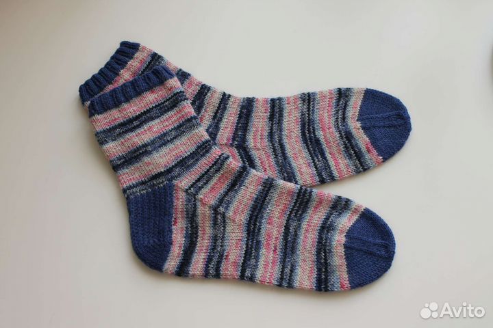 Носки женские тёплые шерстяные ручной вязки