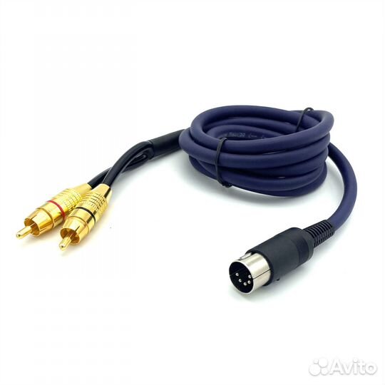 Кабель аудио DIN 5 pin - 2RCA, медь оfс 99,9