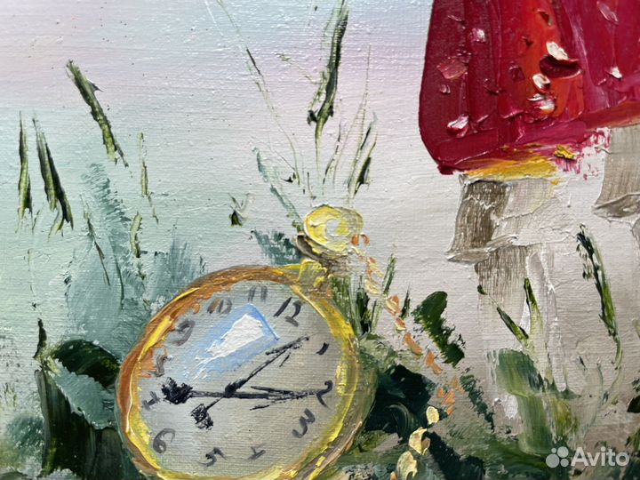 Картина масло/ холст Мухоморчики