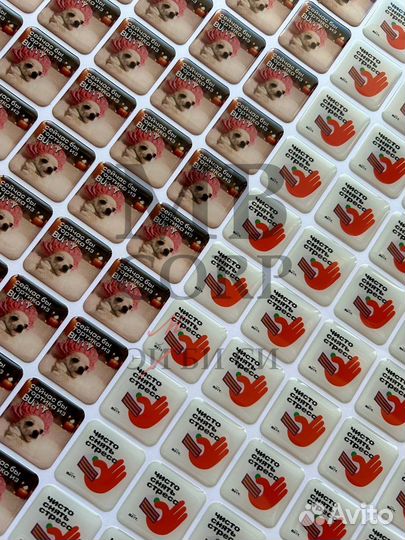 3D стикеры с логотипом оптом