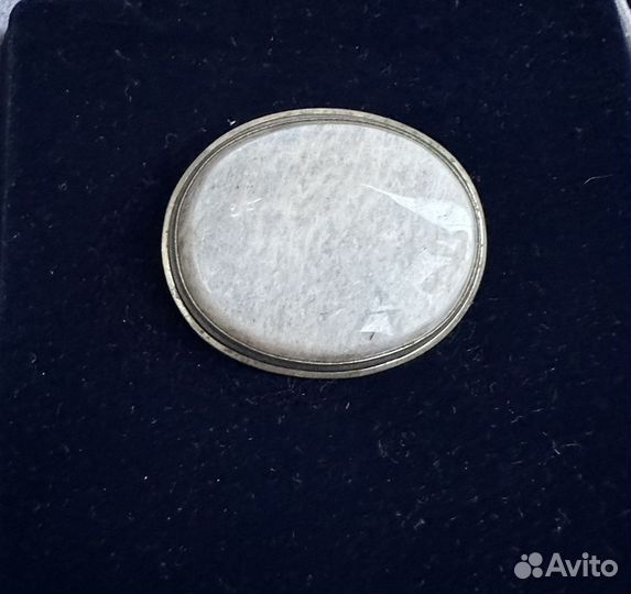 Брошь беломорит серебро патина винтаж