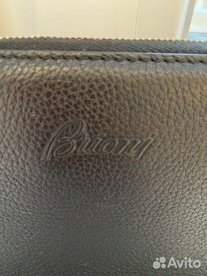 Кошелек кожаный футляр клатч оригинал Brioni