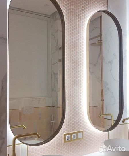 Круглое зеркало с подсветкой в ванную