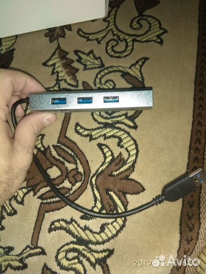 USB Ethernet адаптер сетевой карты + USB 3.0 Хаб