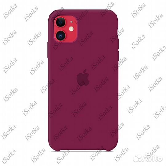 Чехол Apple iPhone 11 Pro Leather Case (вишневый)
