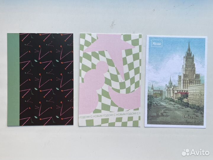 Набор открыток для посткроссинга разные 9 шт