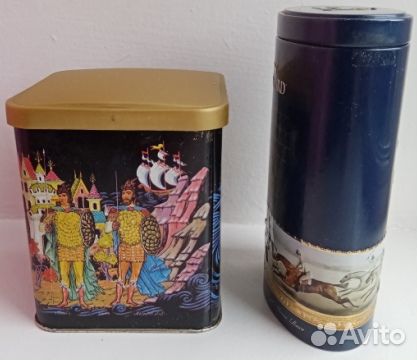 Красивые железные коллекционные баночки от чая