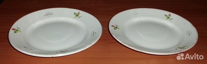 Тарелка мелкая глубокая 20-22 см Буды СССР 3 шт