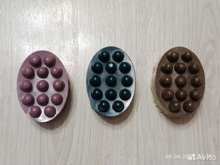 Массажное мыло ручной работы с люфой